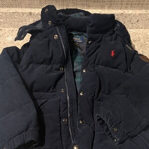 Polo by Ralph Lauren Corduroy Navy Puffer Convertible  Jacket